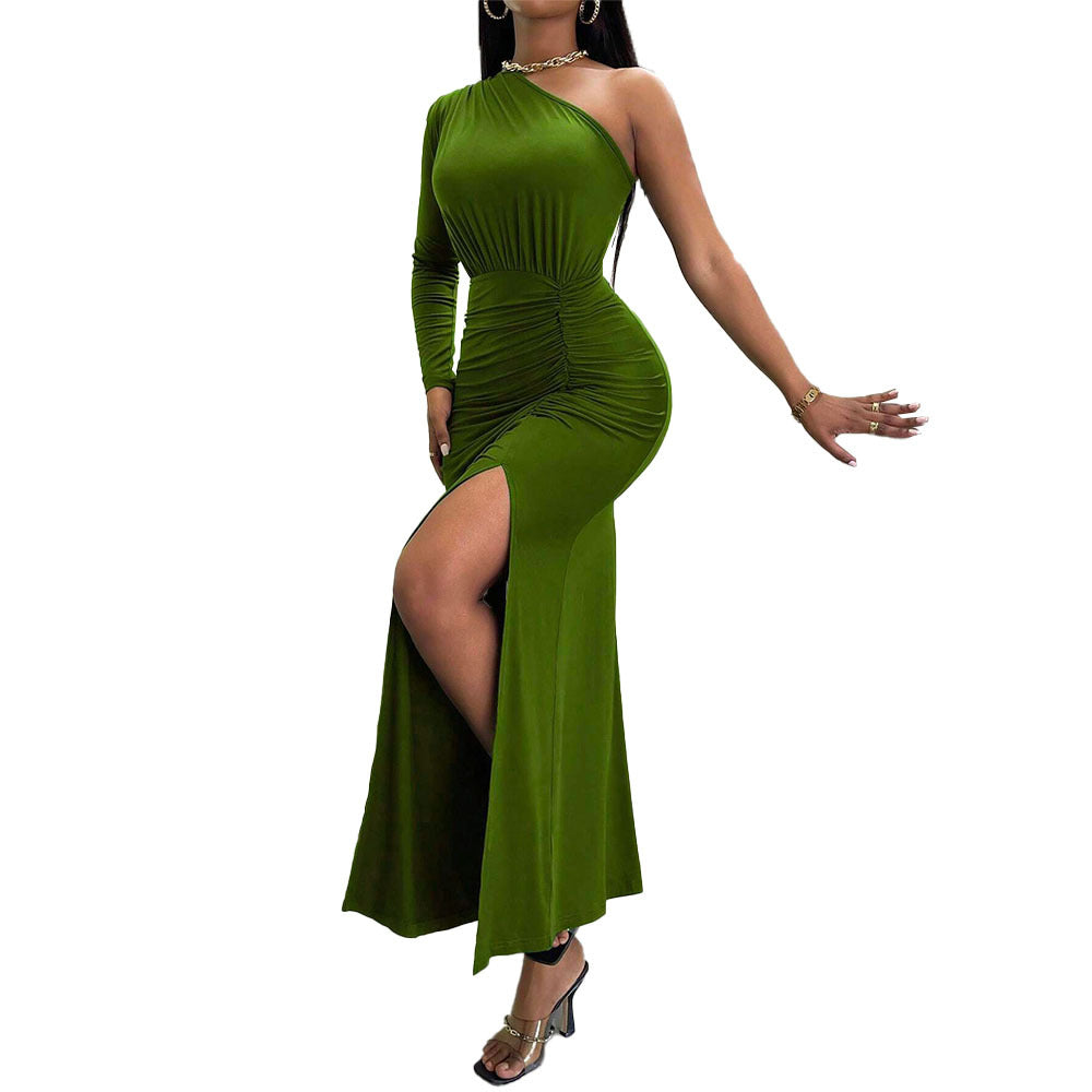 Robe portefeuille pour femme avec coupe asymétrique et drapée chic Chic & Stil