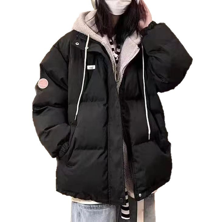 Ladies' fashion and padded quilted jacket with high collar and large pockets Lune London