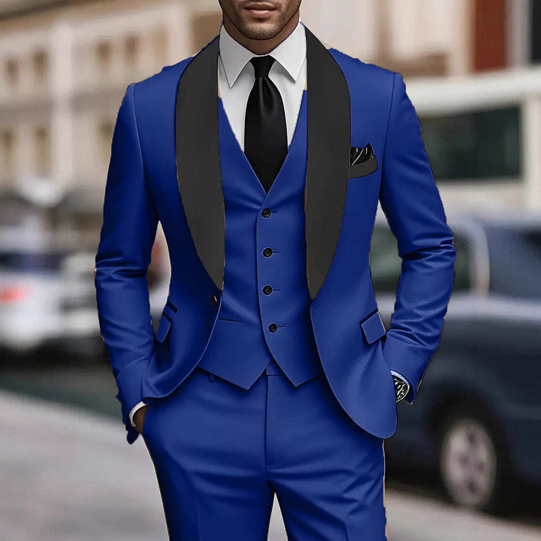 Men’s Elegant Three-Piece Suit Set with Satin Waistcoat & Timeless Style | Lune London