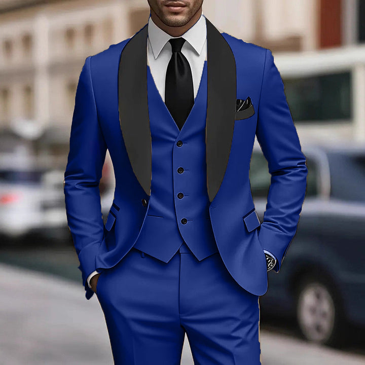 Men’s Elegant Three-Piece Suit Set with Satin Waistcoat & Timeless Style | Lune London