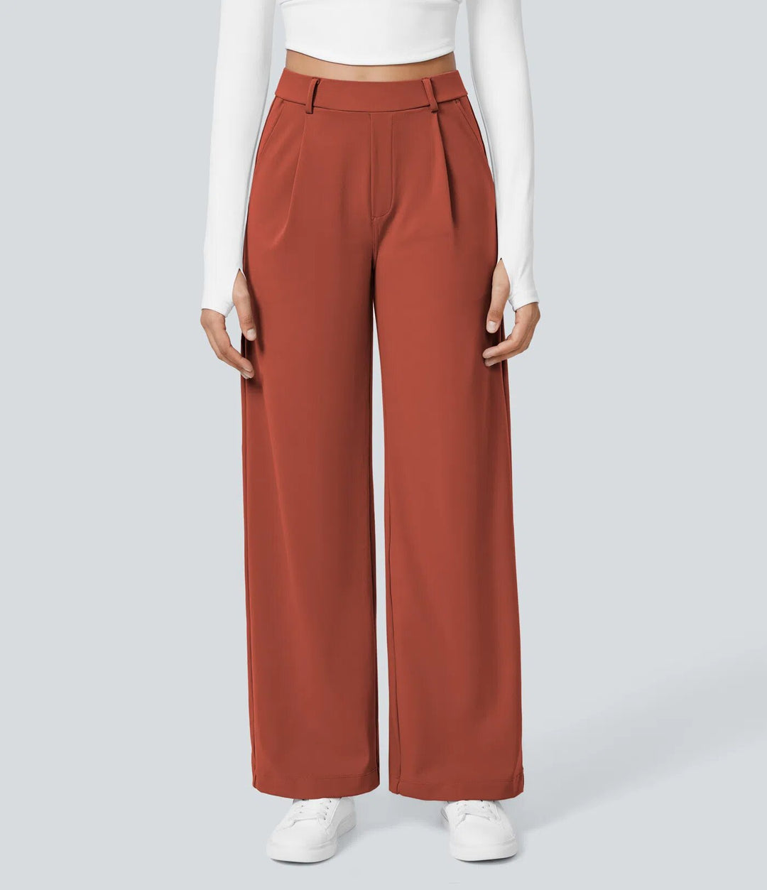 Pantalons palazzo amples pour les femmes avec des plis élégants Chic & Stil