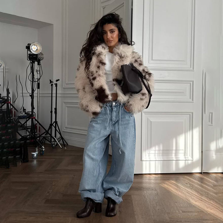 Women High Quality Faux Fur Jacket Lune London