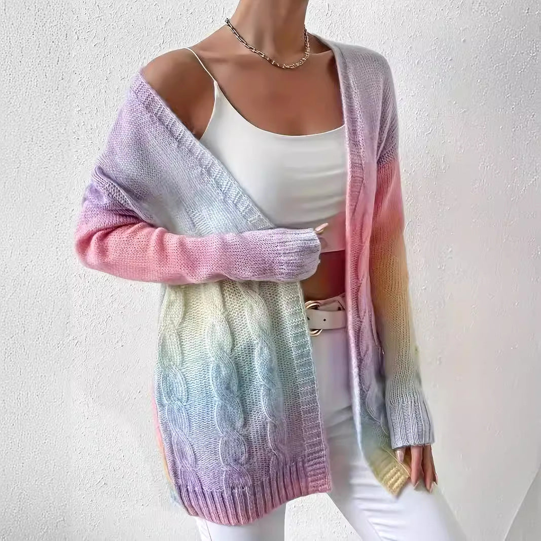 Cardigan pour femmes en couleurs dégradées modernes Chic & Stil