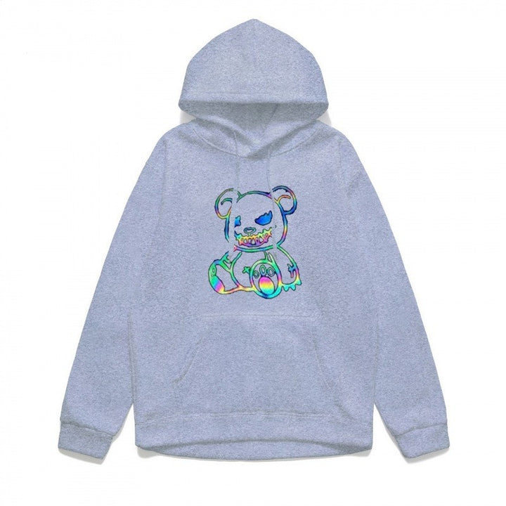 Ladies hoodie sweatshirt with cool bear motif and comfortable fit Chic & Stil