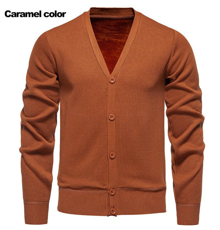 Men's Cozy Cardigan with V-Neck and Button Placket Lune London