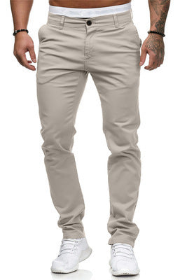 Slim fit chino pants for men with elastic waistband and timeless design Lune London