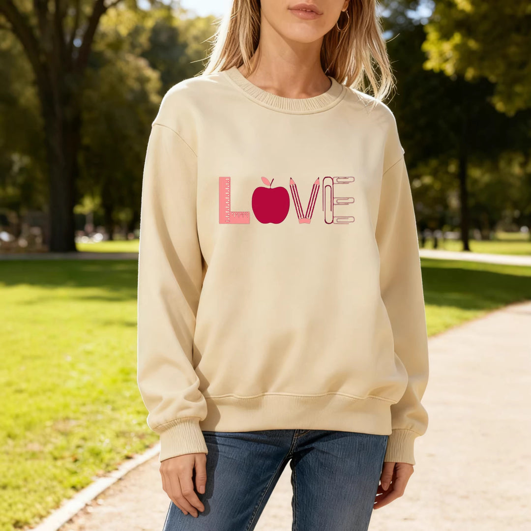 Sweat-shirt pour femmes avec motif créatif d'amour Chic & Stil