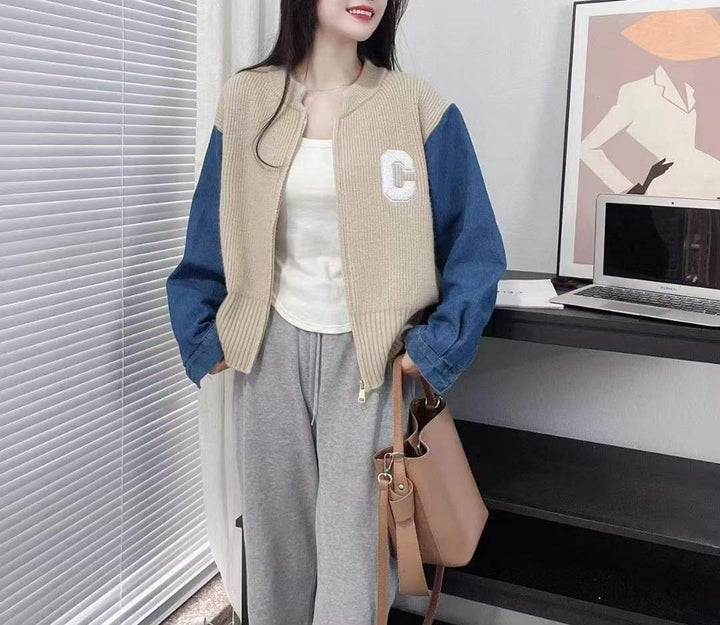 Cardigan Tendance pour Femmes avec Manches en Jean Chic & Stil