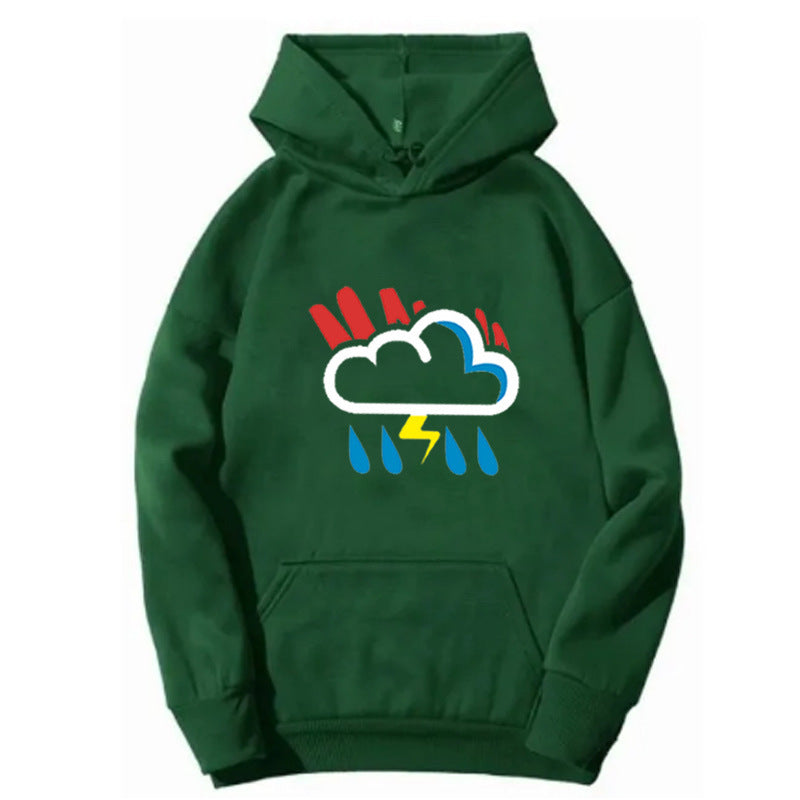 Women's hoodie with cheerful weather motif Chic & Stil