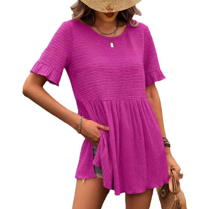 Casual top for women with ruffles Lune London