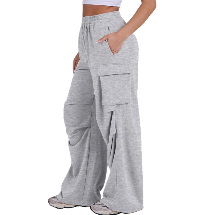 Pantalons cargo décontractés pour femmes avec taille élastique et jambes larges Chic & Stil