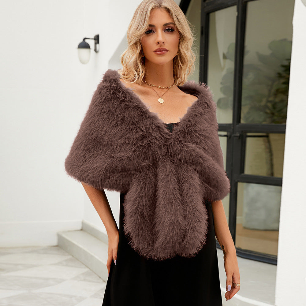Ladies Luxurious Faux Fur Scarf Lune London