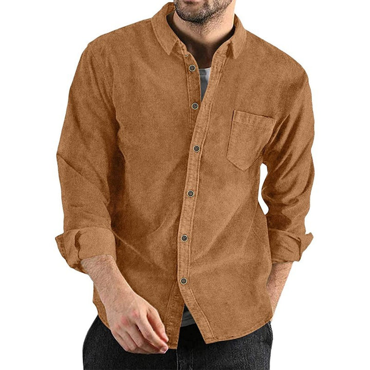 Casual corduroy shirt for men with chest pocket and trendy collar Lune London