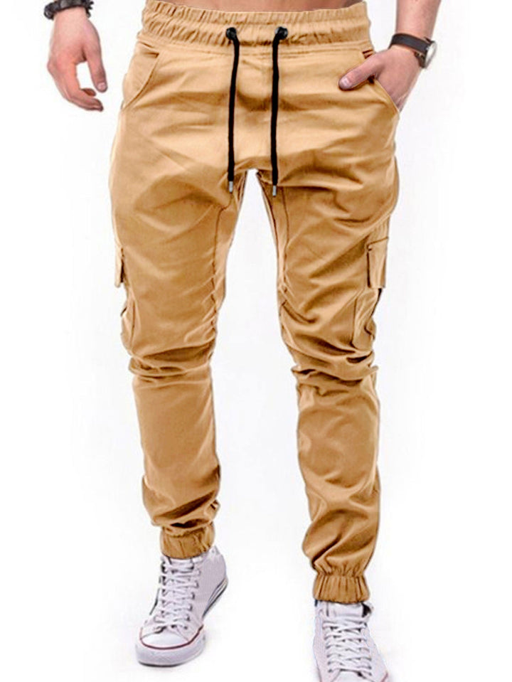 Men's Cargo Pants with Elastic Waistband and Practical Multifunctional Pockets Lune London