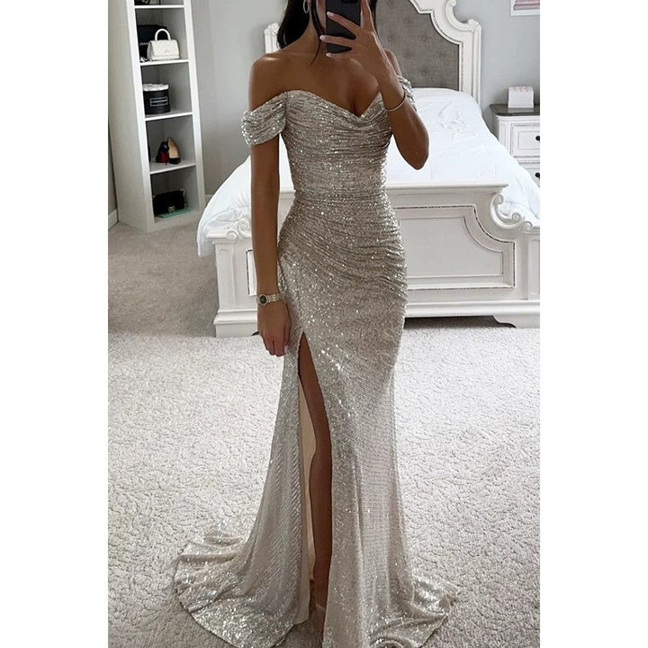 Women's Evening Dress with Shimmering Sequins Lune London