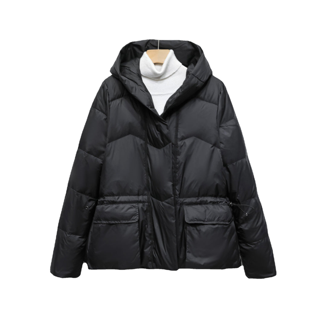 Quilted winter jacket for women with trendy pockets and hood Lune London