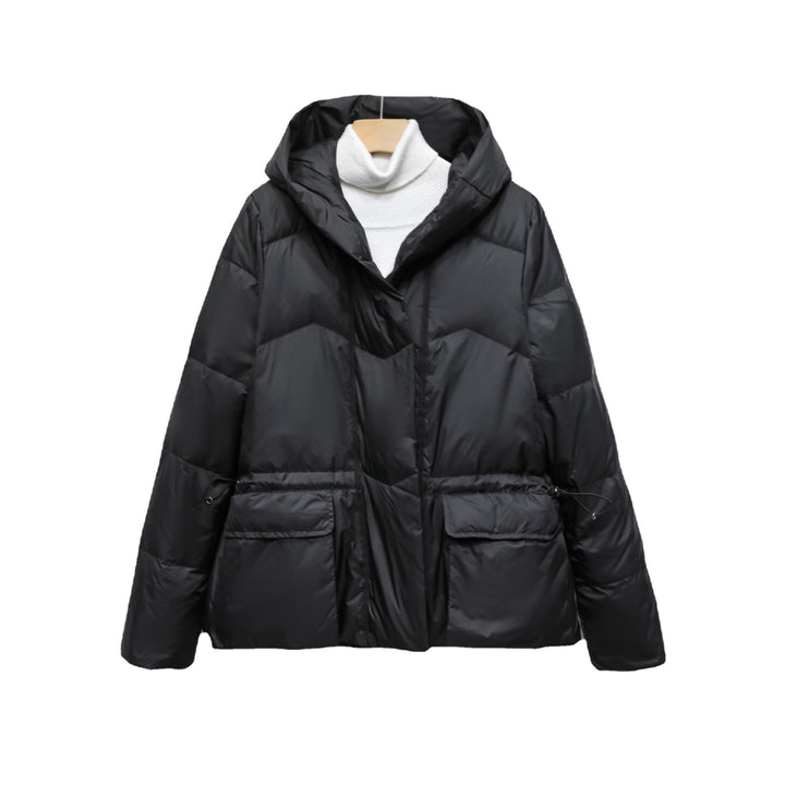Quilted winter jacket for women with trendy pockets and hood Lune London