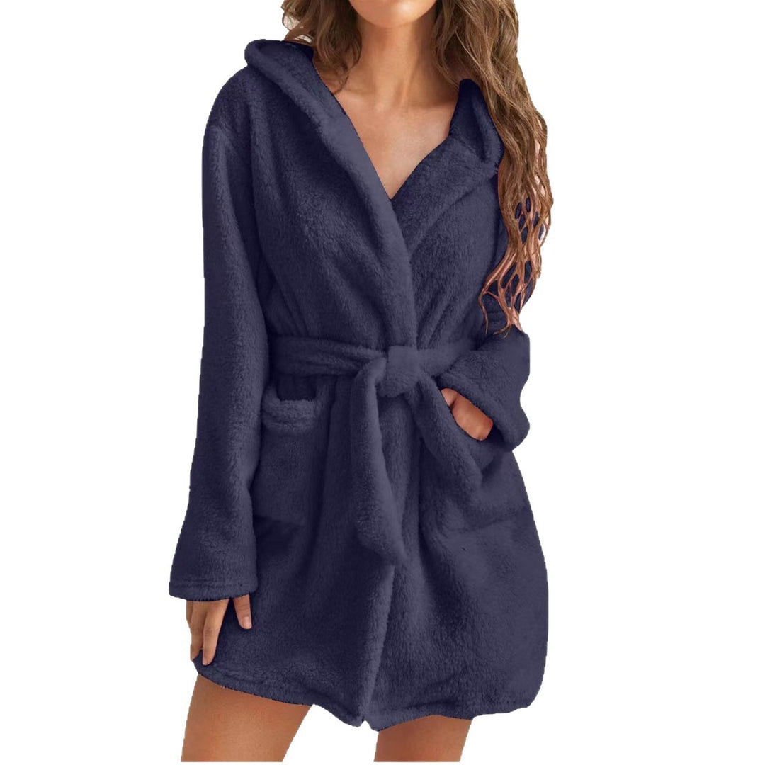 Women’s Cozy Hooded Bathrobe Lune London