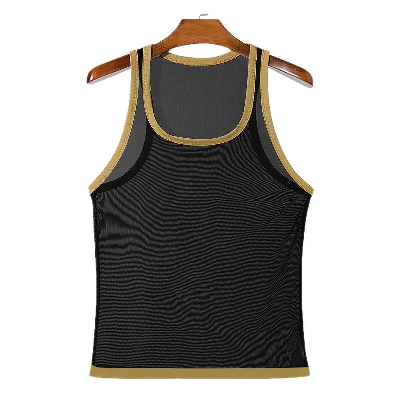 Unisex sports tank top in breathable material and chic racerback design
