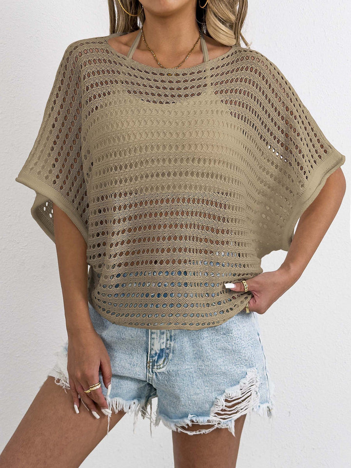 Ladies Open Weaving Crochet Outfit Top Lune London