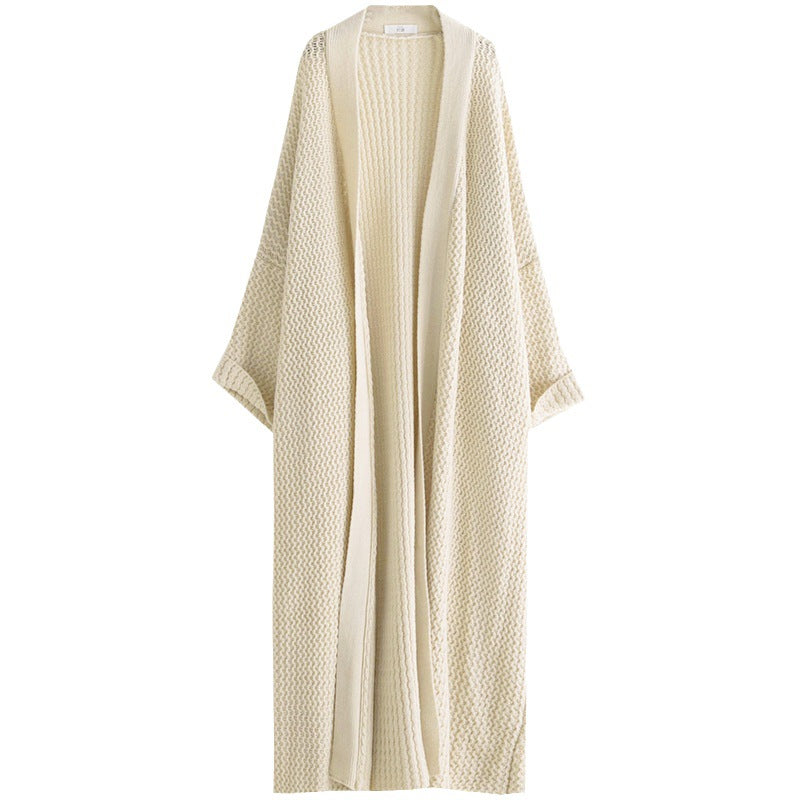 Casual knitted coat for women with open front and voluminous sleeves Lune London