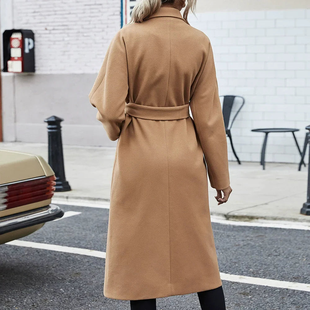 Lune London | Coat - Wool texture - Loose fit - Double-breasted - Classic cut
