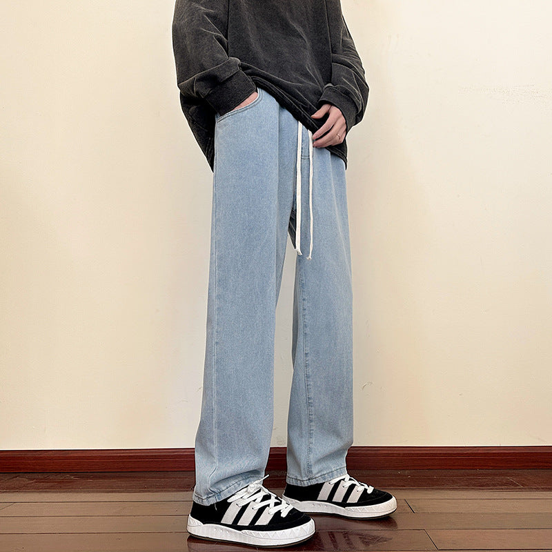 Loose cargo jeans for men with elastic waistband and practical pockets Lune London