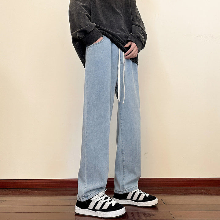 Loose cargo jeans for men with elastic waistband and practical pockets Lune London