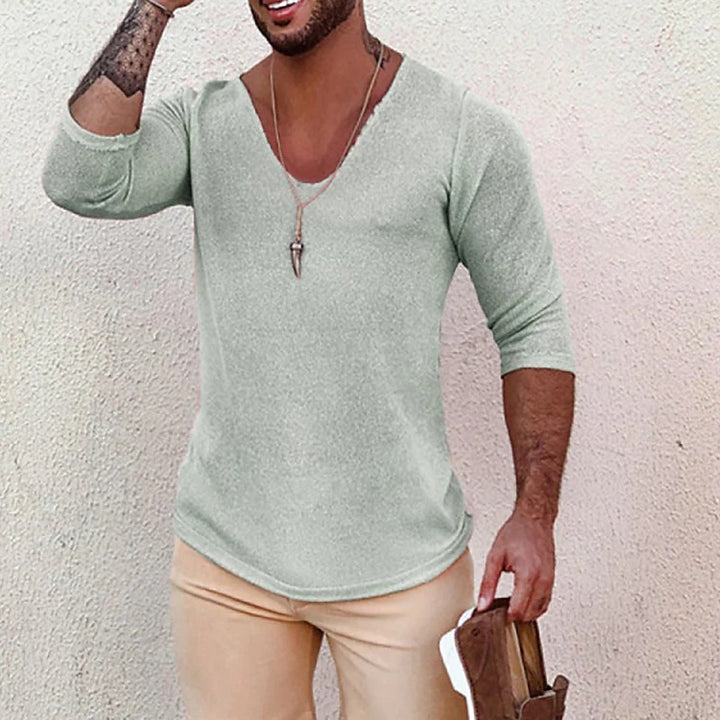 V-neck shirt for men with innovative structure design Lune London