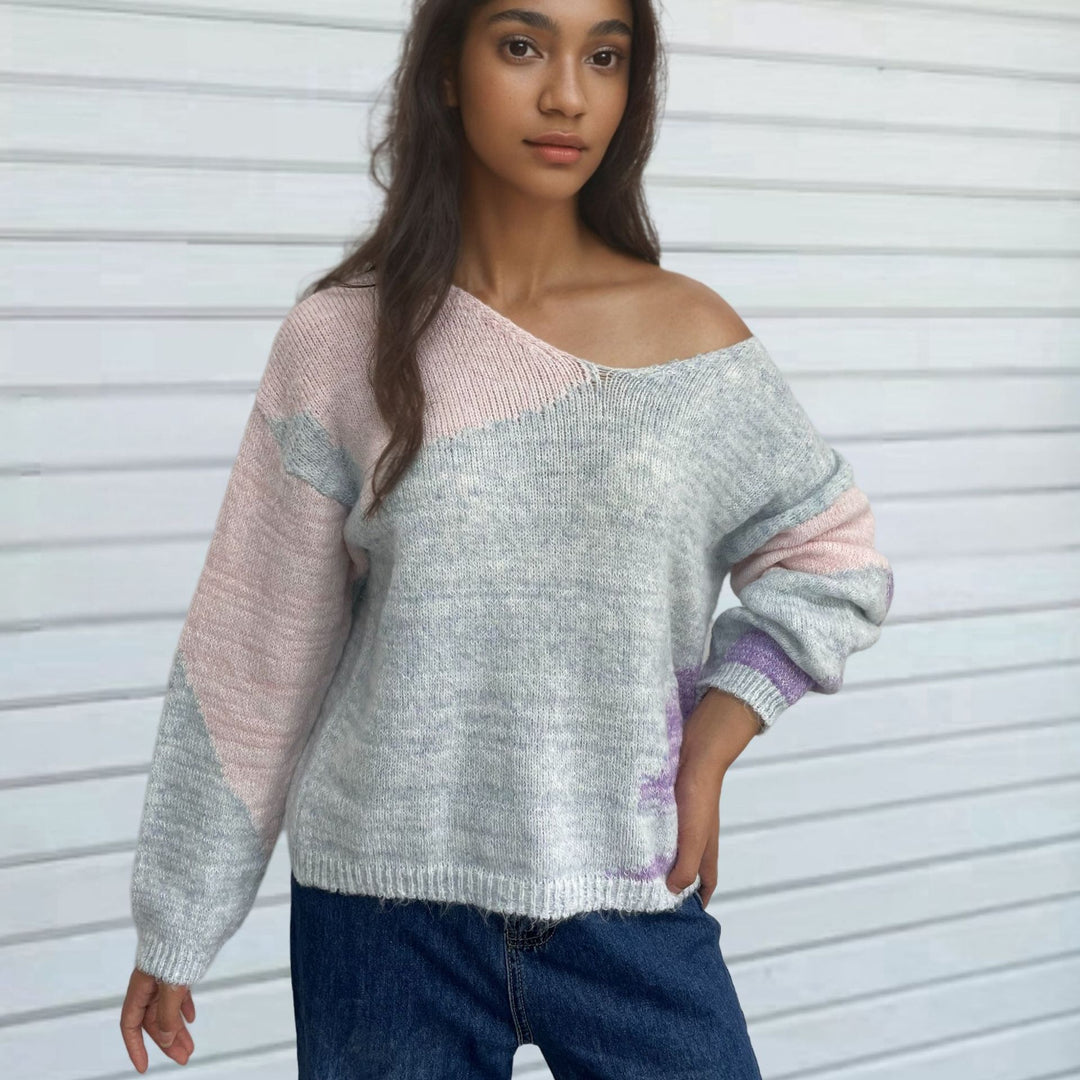 Fashionable women's sweater with a creative color scheme Lune London