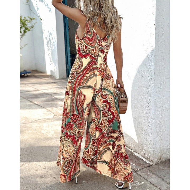 Women Bohemian Paisley Print Maxi Dress Lune London