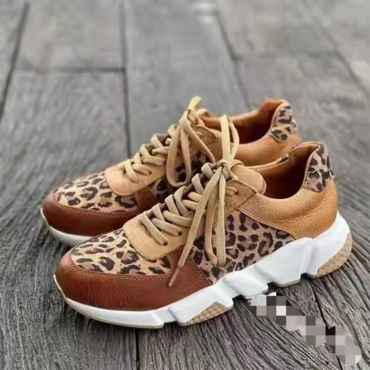 Trendy leopard print running boots for ladies Lune London