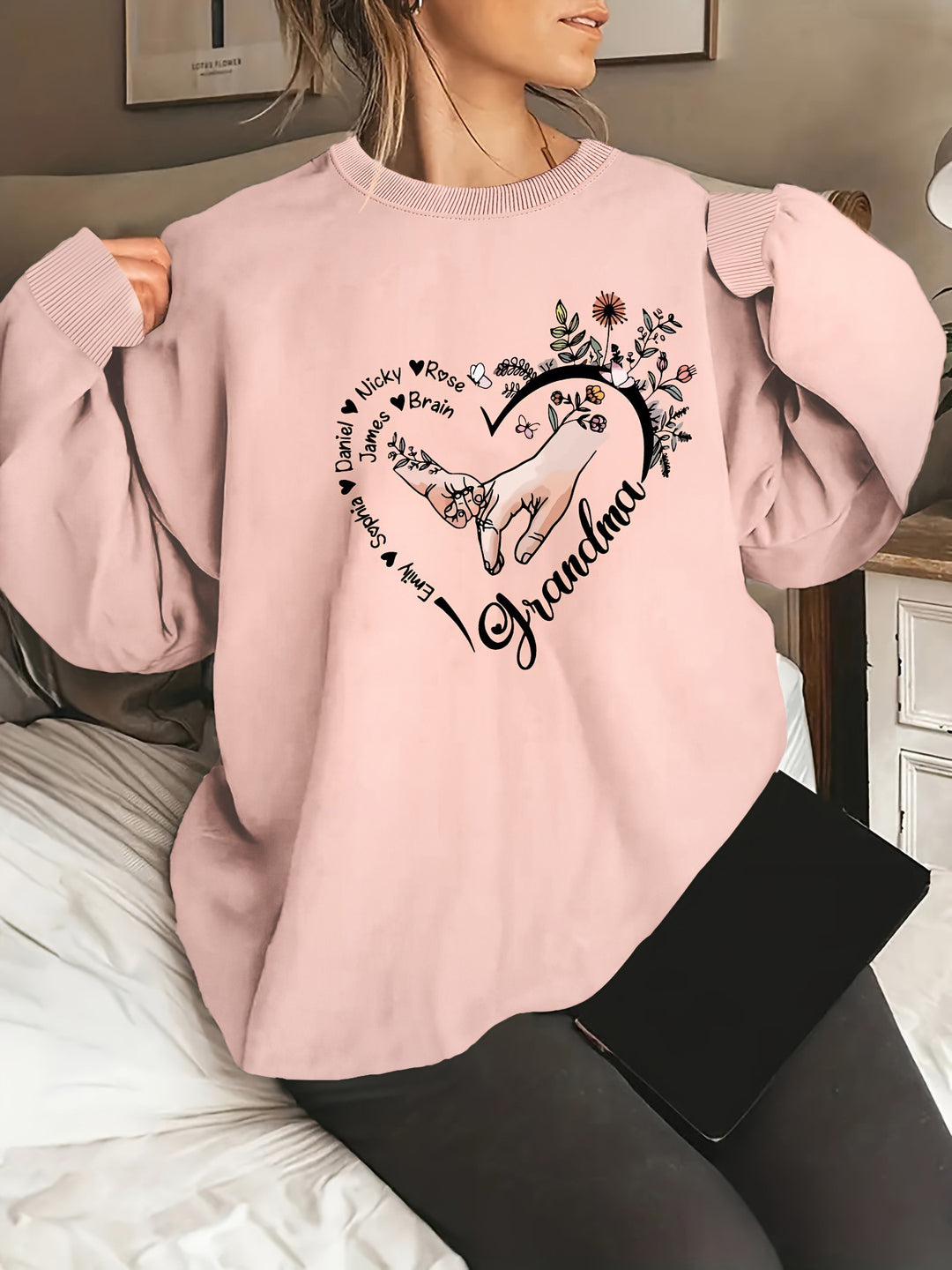Pull décontracté féminin avec motifs floraux Chic & Stil