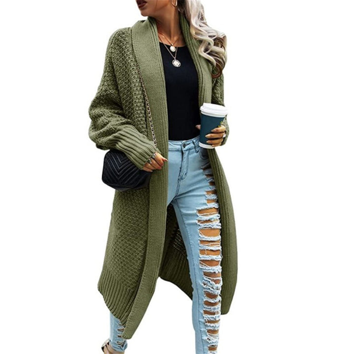 Ladies Large knitted cardigan with front opening and long sleeves Lune London