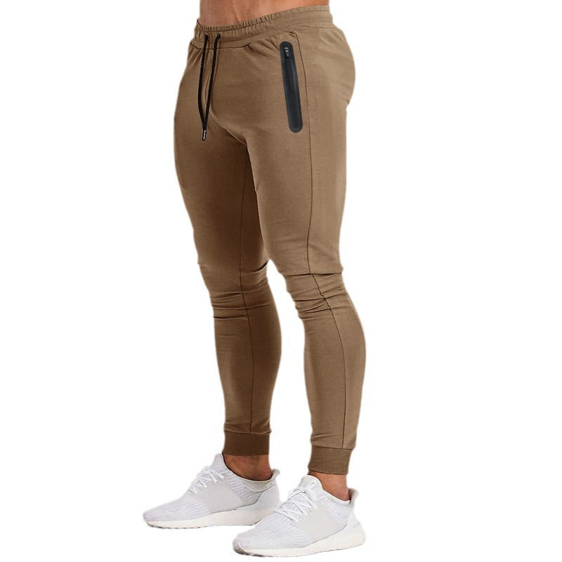 Sporty jogger pants for men with side zipper Lune London
