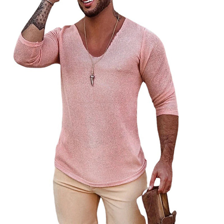 V-neck shirt for men with innovative structure design Lune London