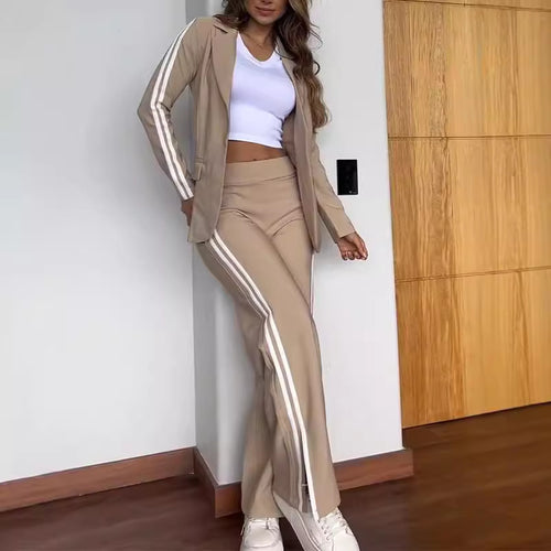 Elegant women's blazer set with wide trousers Lune London