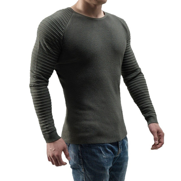 Fashionable knitted sweater for men with an innovative rib structure Lune London