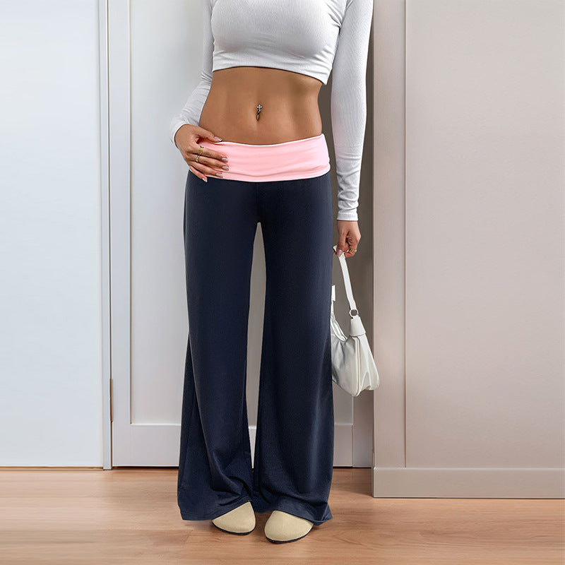 Loose sports pants for women with a high waist and comfortable elastane Lune London