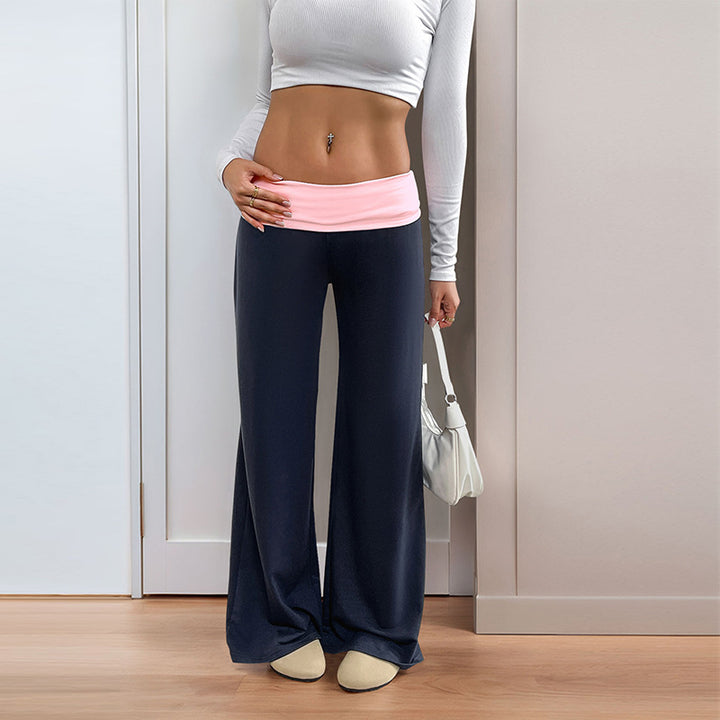 Loose sports pants for women with a high waist and comfortable elastane Lune London