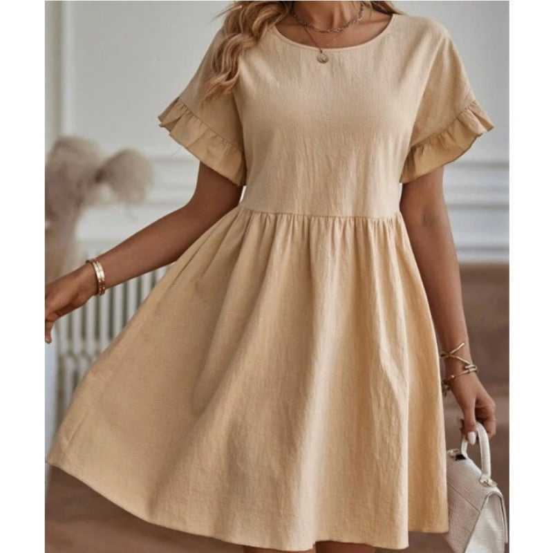 Summer dress for women with ruffled hem Lune London
