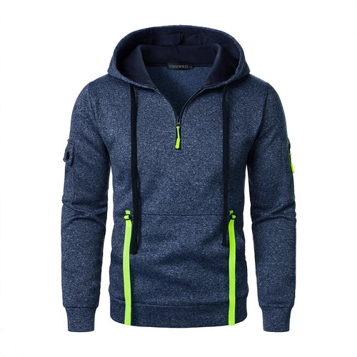 Men's sporty hoodie with breathable inserts and practical zip pockets Lune London