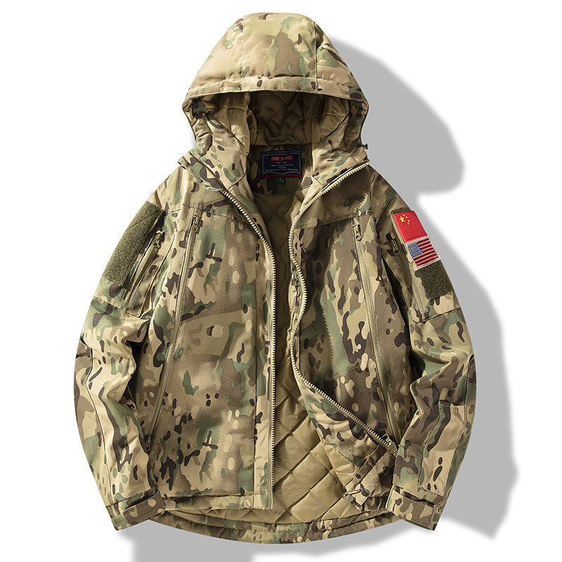 Insulated jacket for men with adjustable hood and functional pockets Lune London
