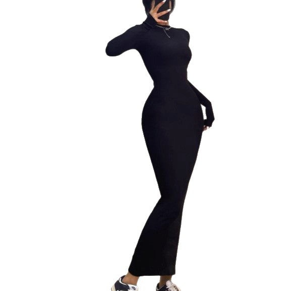 Lune London fitted long dress with long sleeves for women