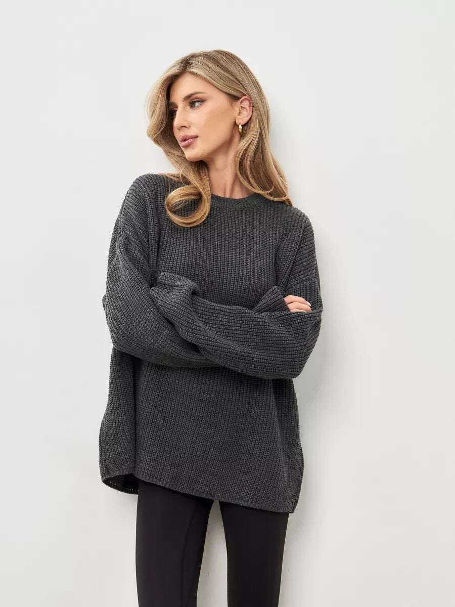 Pull en tricot épais pour femme avec une coupe décontractée et un matériau doux Chic & Stil