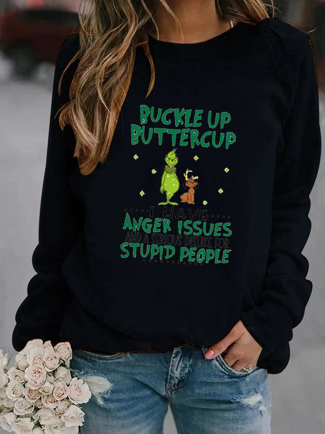Sweat-shirt femme avec citation humoristique et design créatif Chic & Stil