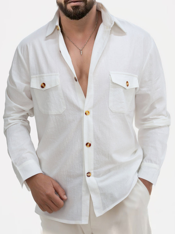 Casual shirt for men with modern buttons and practical chest pockets Lune London