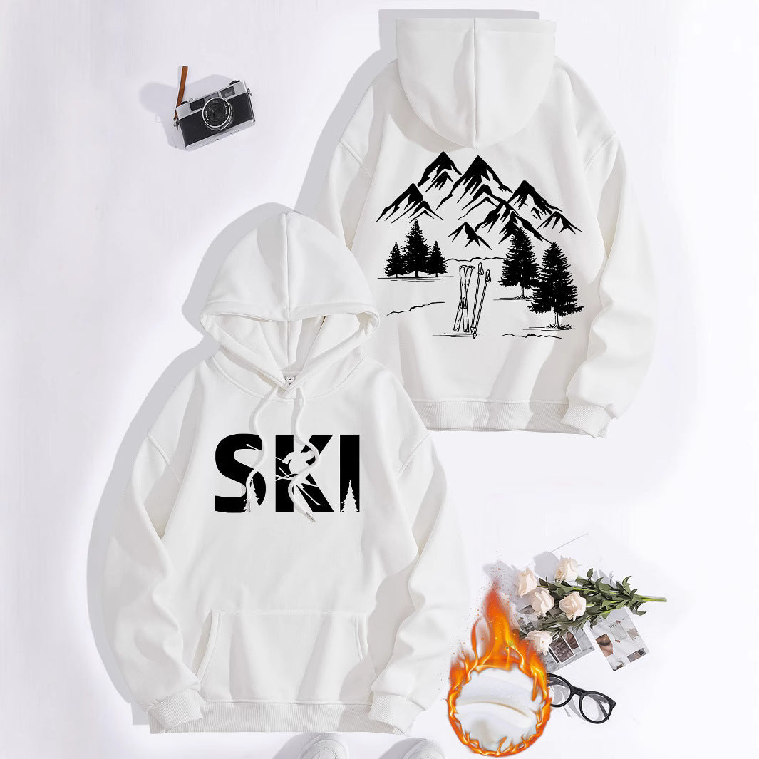 Hoodie pour femmes avec design artistique de ski et coupe confortable Chic & Stil