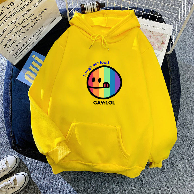 Women's hoodie with colorful graphic print Chic & Stil