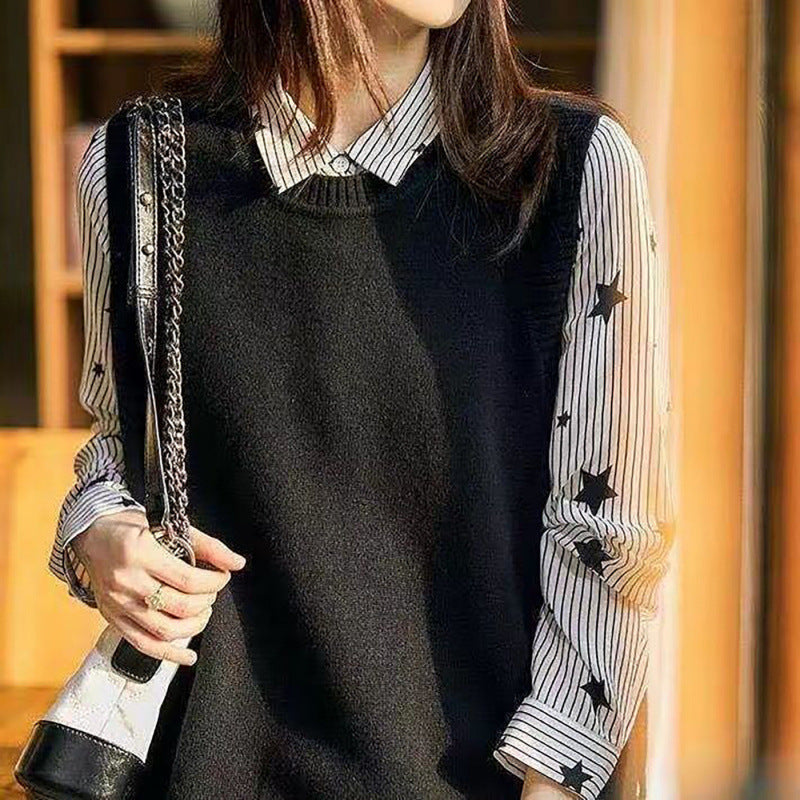 Gilet en tricot pour femmes avec des boutons décoratifs et un grand confort de port Chic & Stil